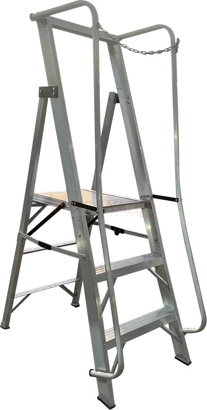 Model No. 8200 Aluminium Three Sixty Degree Platform Ladder for Home and Commercial Access Use, Professional Elevated Working Ladder for Maintenance, Repair and Installation Tasks
